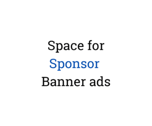 Space for sponsor Banner ads